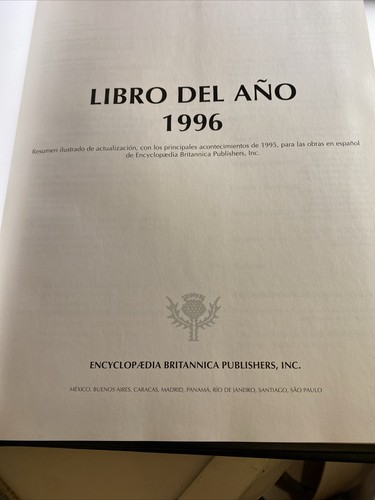 1991-1997 Spanish Encyclopedia Britannica Book π Lot Padded Leather vgc h29x - Picture 8 of 9
