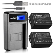 DMW-BMB9 Battery & LCD Slim Charger for Panasonic Lumix DMC-FZ60 FZ62 FZ70 FZ72 