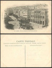 Alger Place du Theatre, Rue Dumont Urville alte Postkarte