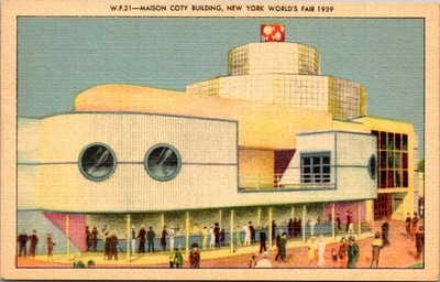Maison City Building New York Worlds Fair 1939 Vintage Postcard