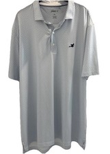 Johnnie-O Polo Shirt Mens XL Blue Diamond Golf Performance Stretch Witch Logo