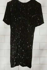 Vintage STENAY Size 8 Black 100 Silk Lined Beaded Cocktail Dress