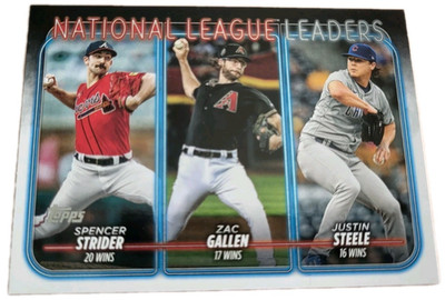 2024 Topps #309 Spencer Strider Zac Gallen Justin Steele Baseball Card (N1