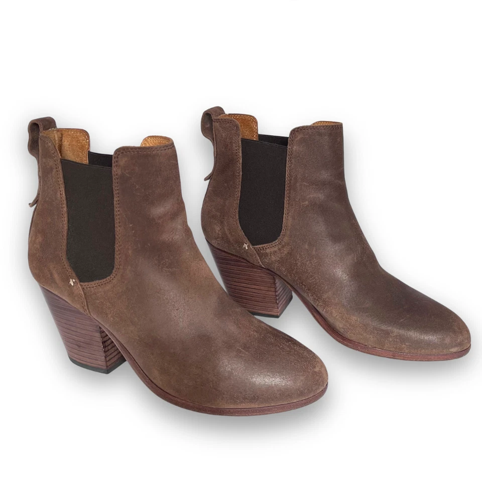 Botas Chelsea occidentales de gamuza aceitada marrón Rag & Bone Devon para mujer 8 EU 39 Foto 2 de 4
