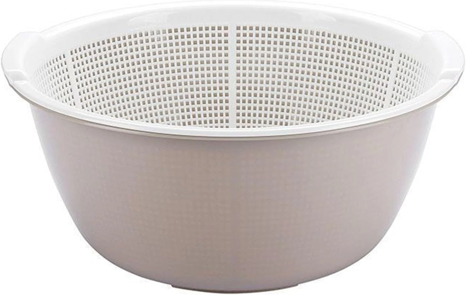 2 in 1 Kitchen Strainer Colander Bowls Set, Thickened Plastic Detachable Double