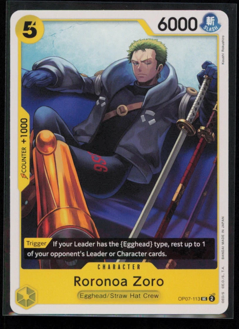 Roronoa Zoro OP07-113 500 Years in the Future for sale | eBay