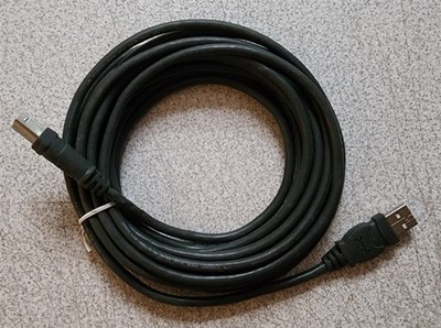 Extra Long USB Printer Computer Cable 16ft Cable Dark Gray
