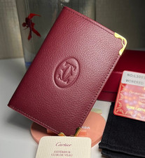 Cartier Red Calfskin Quad Card Holder 6CC Wallet Must de Cartier - FullBox  