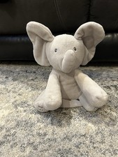 Baby Gund Animated Flappy the Elephant Grey Plush Peek-A-Boo Singing Toy 12in