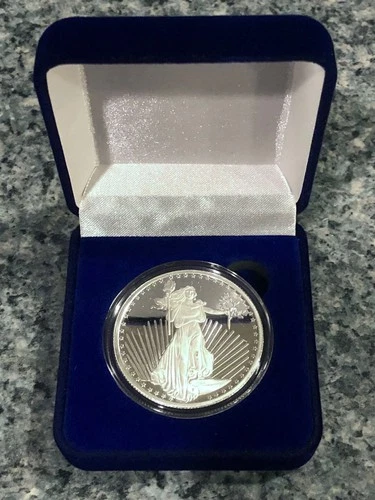 SilverTowne St Gaudens Design 1oz .999 Fine Silver Proof Round RARE