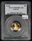 1995-W G$5 1/10 oz Gold American Eagle Proof - PCGS PR 69 DCAM - SKU-G6102