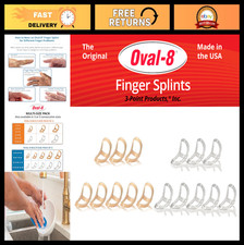 Multi-Size Oval Finger Splints Pack of 3 - Sizes 2, 3, 4 for Joint Support