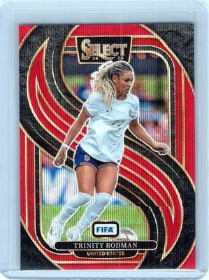 2024-25 Select FIFA Trinity Rodman Mezzanine Red Wave #/59 USWNT