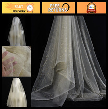 60" x 8 Yards Glitter Tulle Fabric Roll for Bridal Veil, Tutu Skirts, DIY Crafts