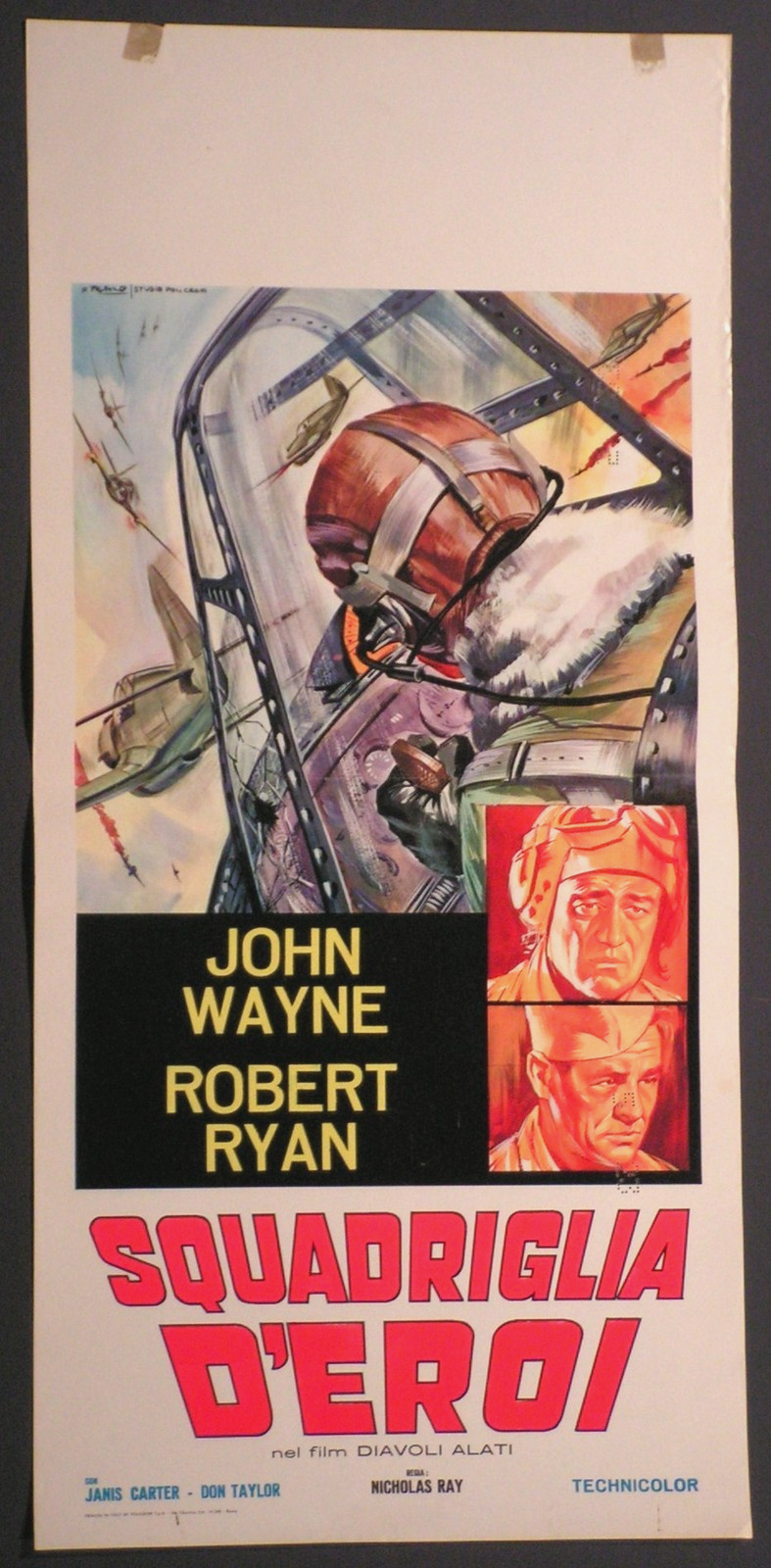 Locandina originale film I diavoli alati (1951) - Regia di Nicholas Ray