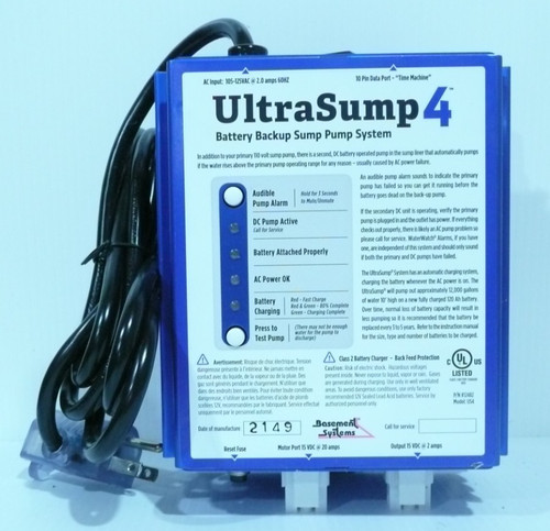 Basement Systems Ultra Sump 4 Controller Battery Backup Sump Pump Charger
