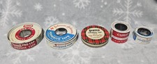 Lot Of 5 Vintage Metal Tape Tins Scotch Johnson & Johnson Rexall Curity