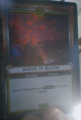 Warhammer Age Of Sigmar Champions Savagery TCG : Bathe In Blood  FOIL