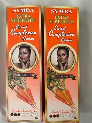 2 Pack Symba Carrot Cream 63g  Extra Strength Dark Spot Remover UK Made