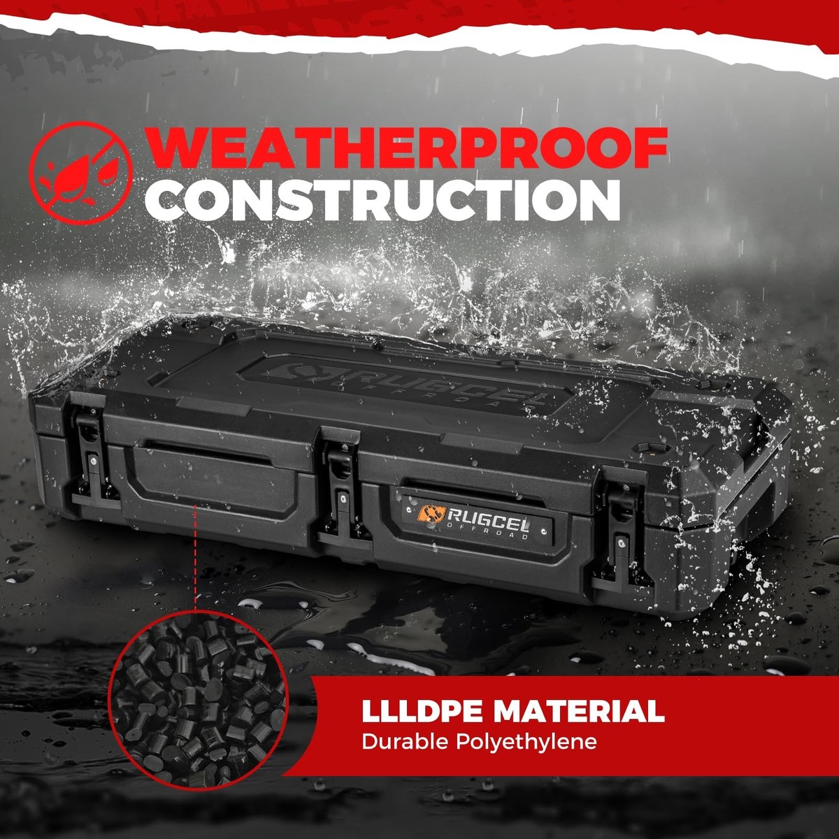 RUGCEL 58L Waterproof Dry Box - Heavy-Duty Overland & Off-Road