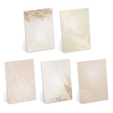 Pampas Grass Sticky Note Pads / 4" x 6" Repositionable Trendy Boho Sticky Not...