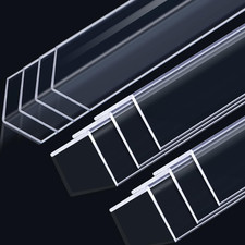 10-Pack Clear Vinyl Wall Corner Protectors, 1-1/8 x 36 Inches, Easy Install