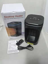Portable Electric Space Heater with Remote Night Light Fan Mode 2-6H Timer 1500W