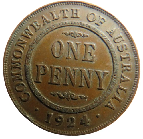 1924 Australia Penny — photo from the most recent tracked eBay sale