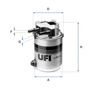 Ufi Kraftstofffilter Passend FüR Nissan X-Trail Renault Koleos Ii