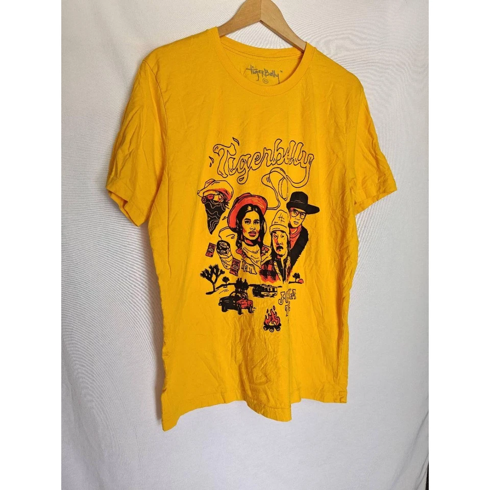 Camiseta gráfica TigerBelly Bobby Lee amarela GG logotipo Joshua Tree streetwear retrô - Imagem 4 de 4
