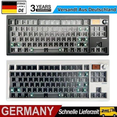 GMK87 Mechanical Keyboard Kit Ergonomic Keyboard With Knob&screen for PC Laptop