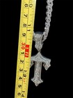 New 22" Stainless Steel & Cubic Zirconia Hip Hop Necklace and Pendant Heavy!  — photo 4