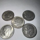 10 Silver Roosevelt Dimes Silver Lot 90% Circulated Misc Dates
