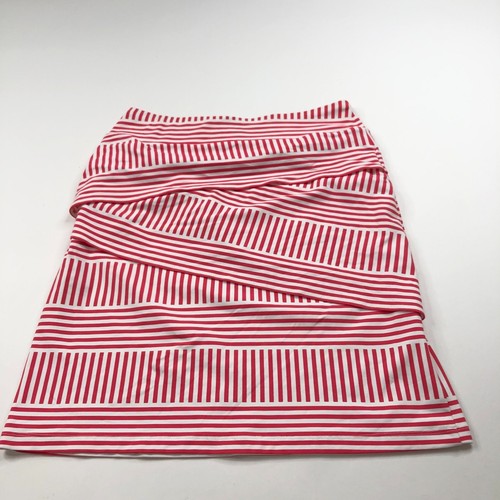 J.McLaughlin XS (Fits 28In) Tiered Pull On Women's Above Knee Skirt Red Pink - Picture 4 of 6