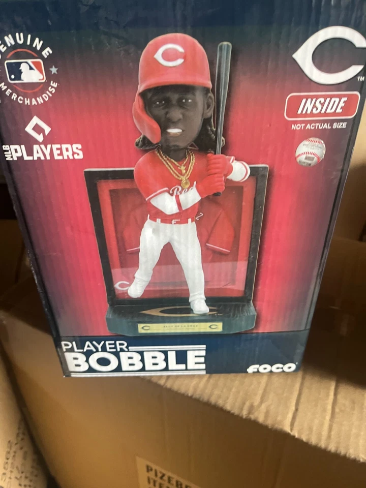 Elly De La Cruz Cincinnati Reds Framed Jersey Bobblehead MLB Baseball NEW - Image 2 of 3