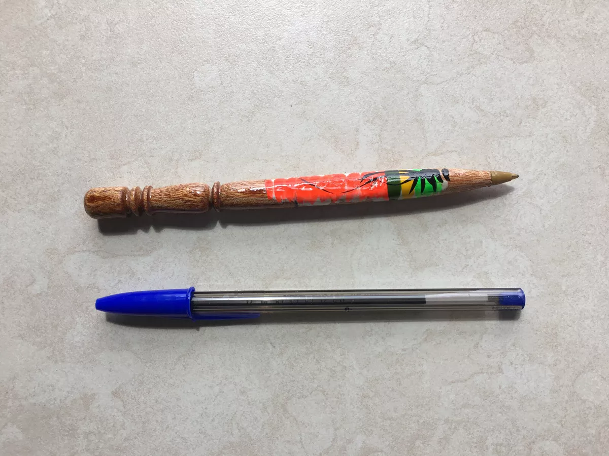 El Salvador Souvenir Pluma Boligrafo Lapicero Artesanal Wooden