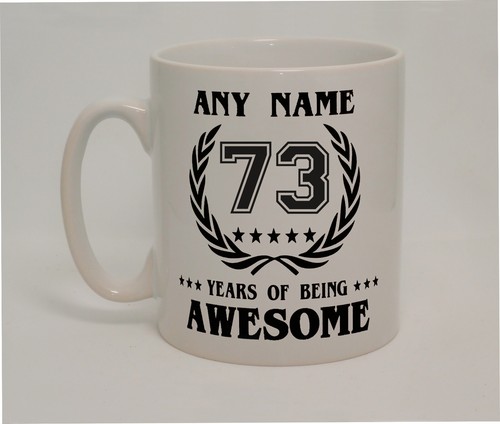 PERSONALISED Years Of Being Awesome Mug 61-74 Birthday Celebration Laurel Gift - Picture 14 of 15