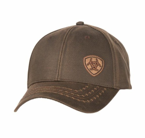 Ariat Brown Oilskin with Offset Logo Cap