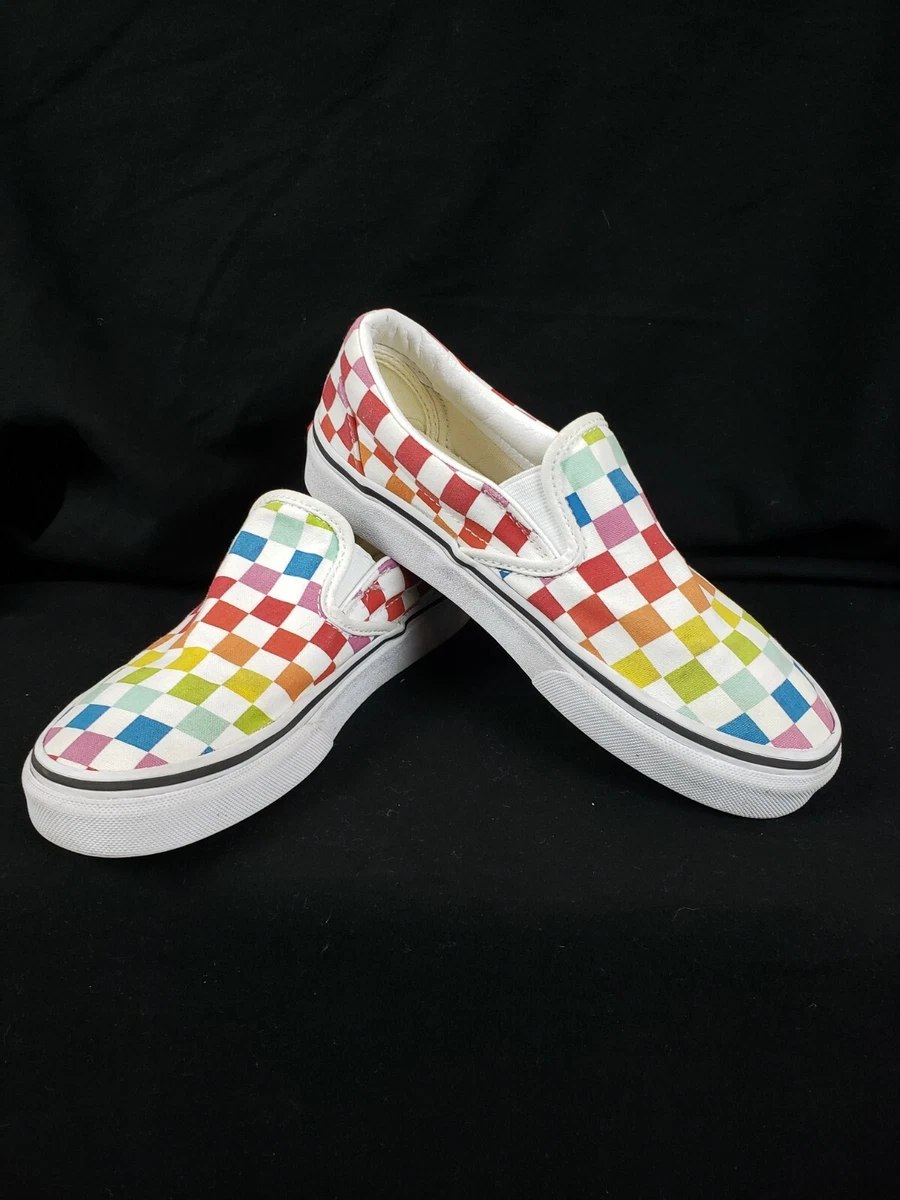 Rainbow slip cheap ons vans