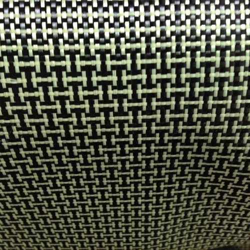 Carbon Fiber/Yellow Kevla Cloth Fabric I weave Plain 40" widt 3k 5.9oz / 200gsm