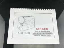 Máquina de coser Singer 3223 3229 manual de instrucciones reimpresión encuadernada en espiral