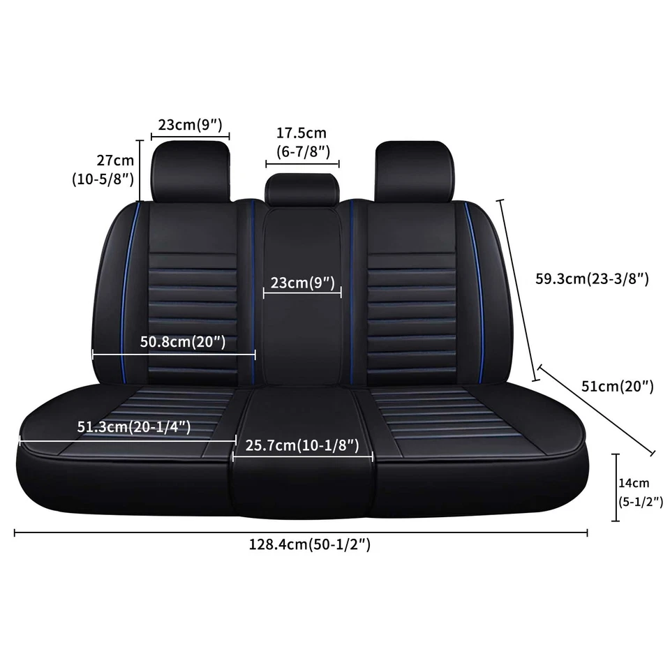 For Acura TL TSX Sedan 5-Seats Car Seat Cover Front Rear Cushion Full Set - Image 4 of 4