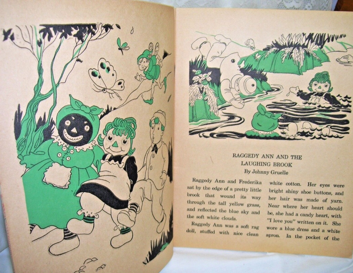 Raggedy Ann And The Laughing Brook Johnny Gruelle Large Book | eBay
