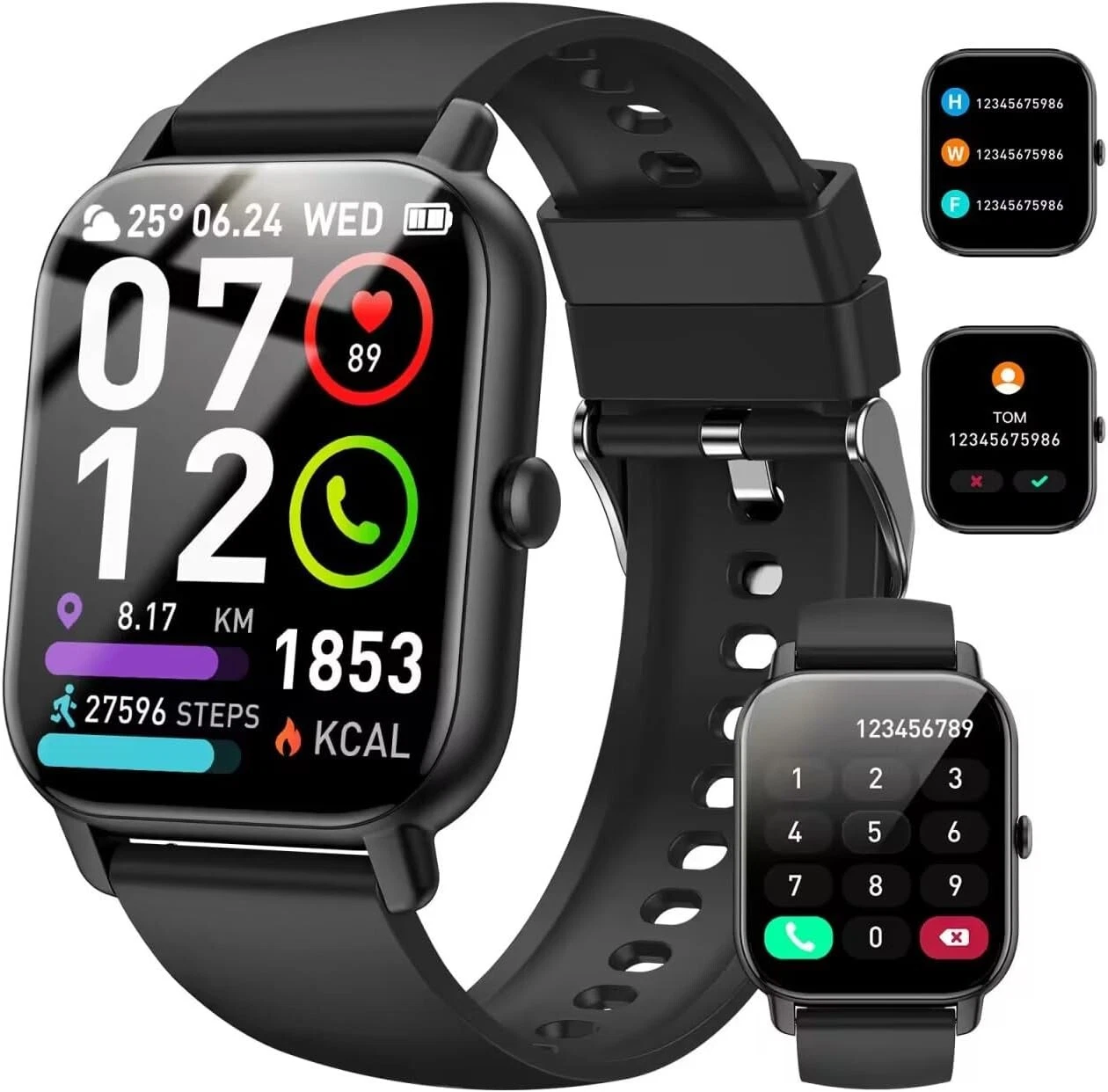 Smart Watch Women Men Phone Function Wristwatch for iPhone Samsung Huawei LG