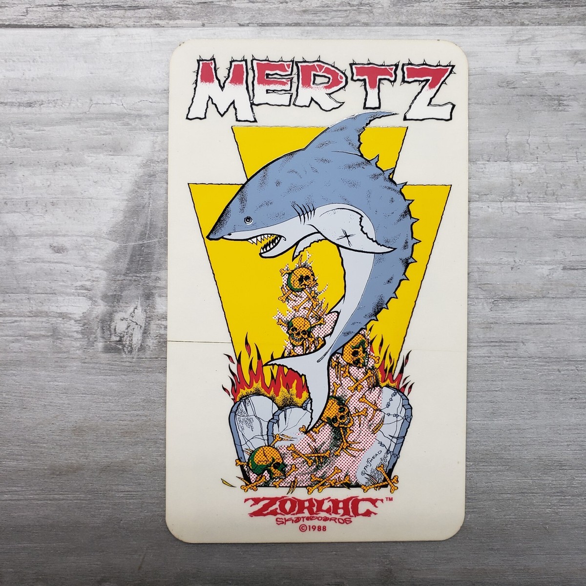 Vintage 1988 Rob Mertz Pushead Sticker Zorlac Skateboards Vintage 1988 Rob Mertz Pushead Sticker Zorlac Skateboards