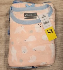 Eddie Bauer Girls 7/8 3-Piece Sleep Set Pajamas Robe Pink Blue Polar Bear NWT 