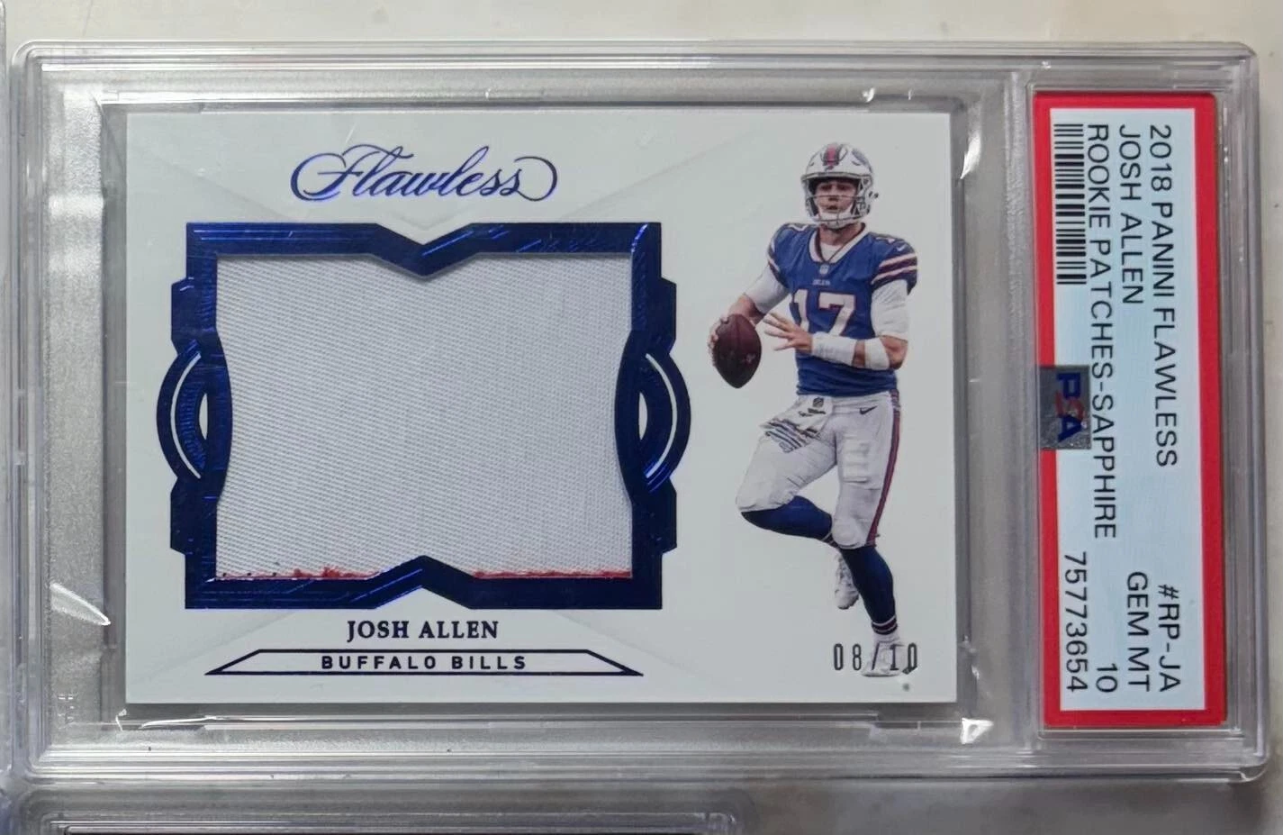 Josh Allen Panini Flawless Rookie Patches #RPJA Sapphire
