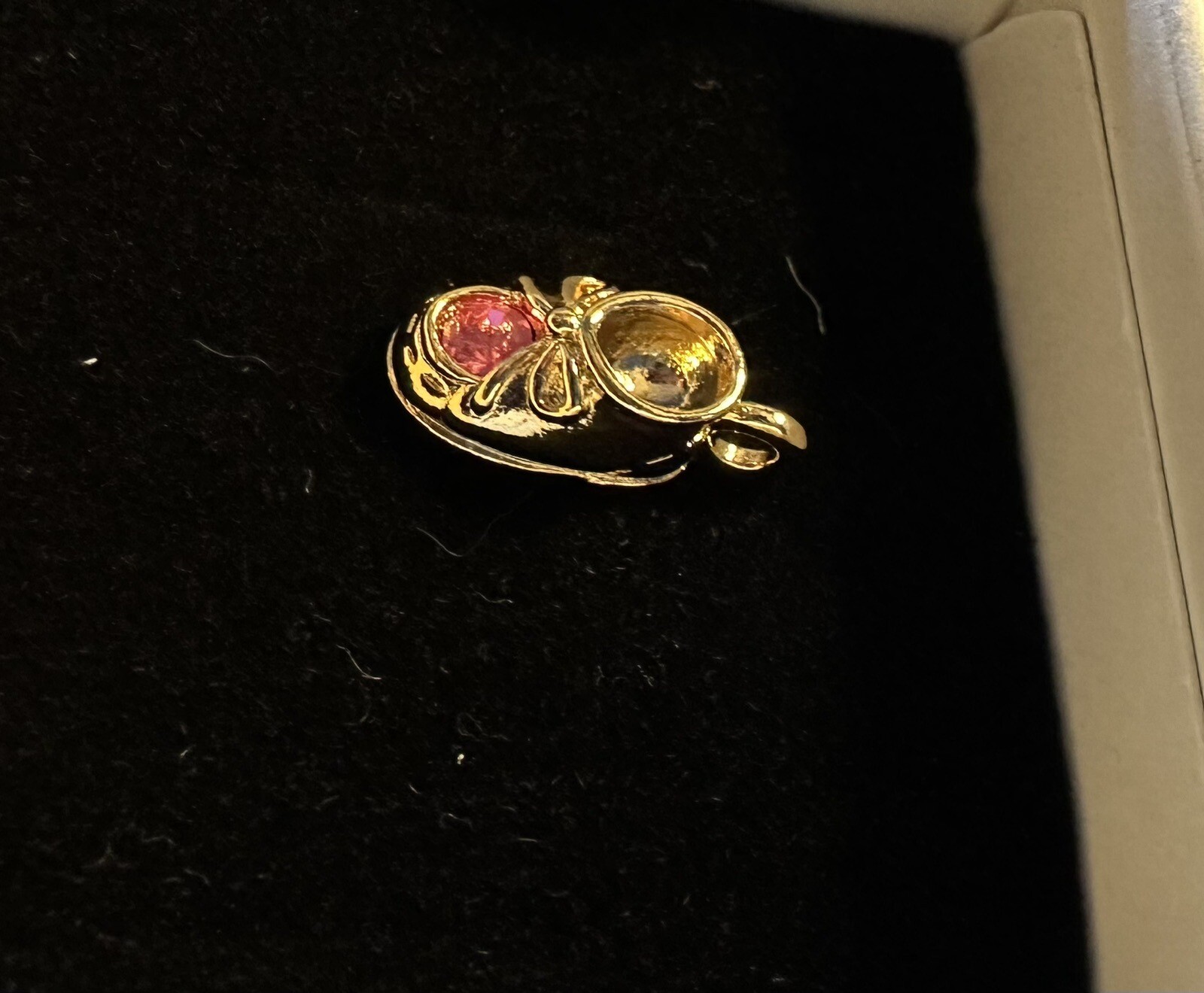Vintage AVON October Birthstone Baby Bootie Charm Tourmaline Stone Gold eBay