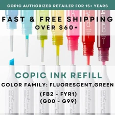 FB2-FYR1 to G0000-G99 * COPIC Ink Refill - U.S. Authorized Retailer
