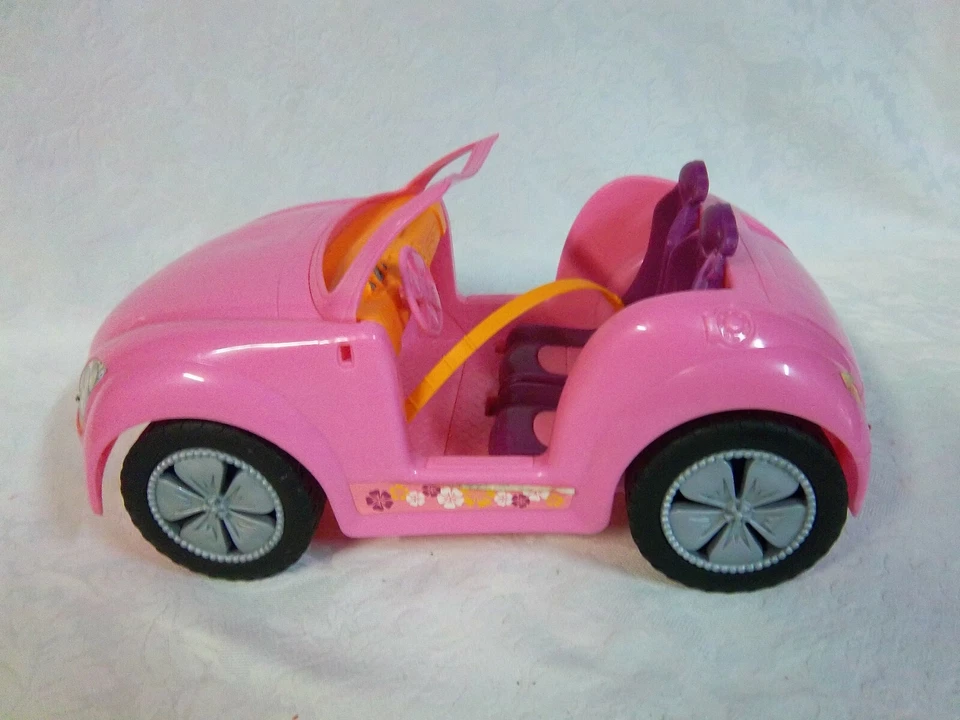 Coche muñeca Mattel rosa 2007 accesorio 14" vehículo Barbie juguete convertible Foto 2 de 4